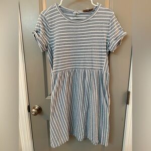 Loft Striped Blue and White Dress